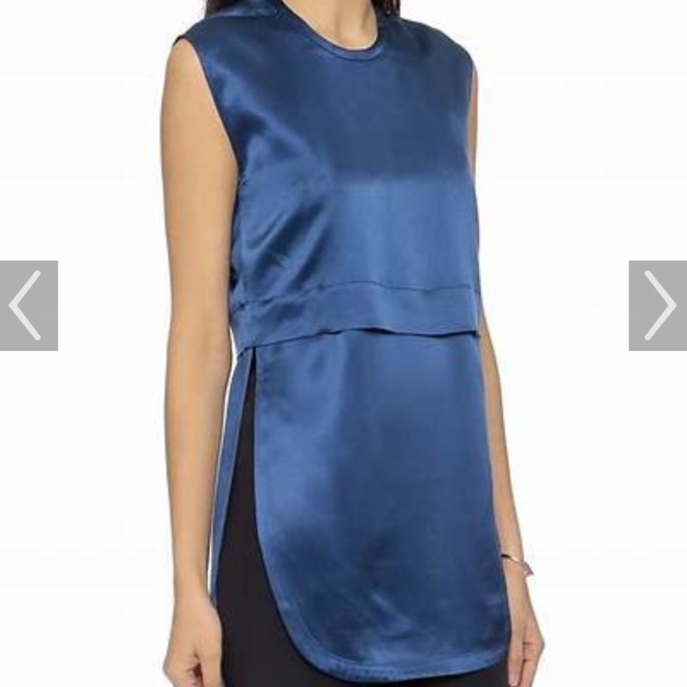 Helmet Lang silk Tunic Top